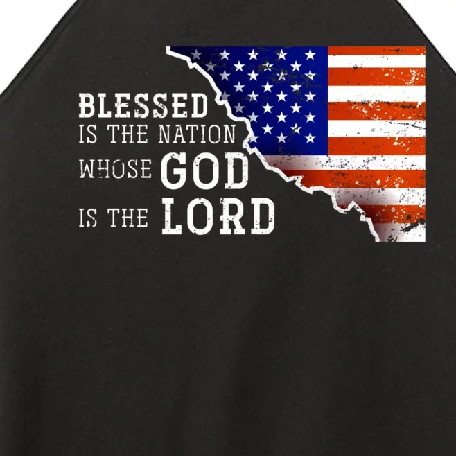 Christian American Nation Us Flag Holy Bible Verse Prayer Women’s Perfect Tri Rocker Tank