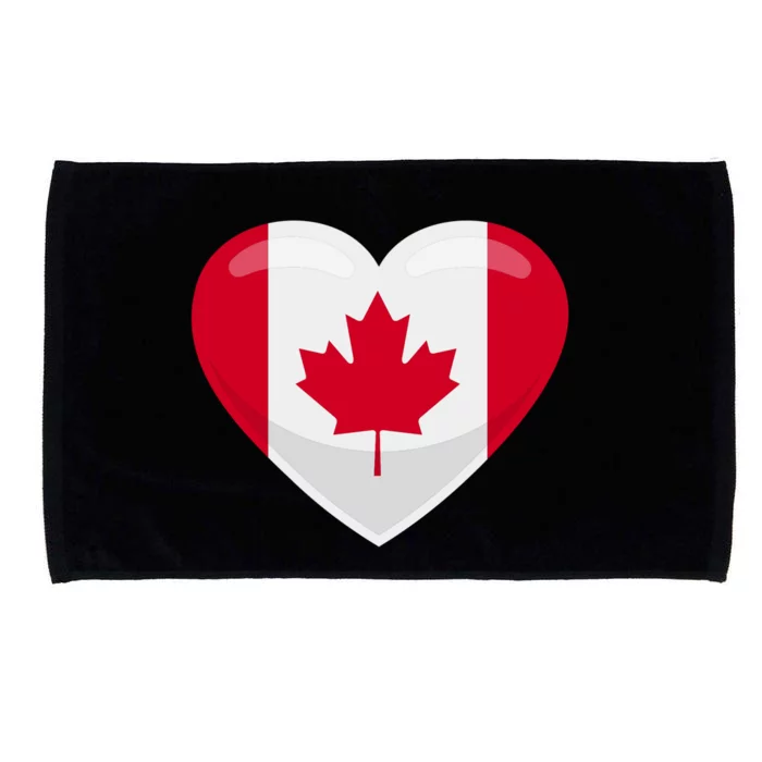 Canada Heart Flag Microfiber Hand Towel