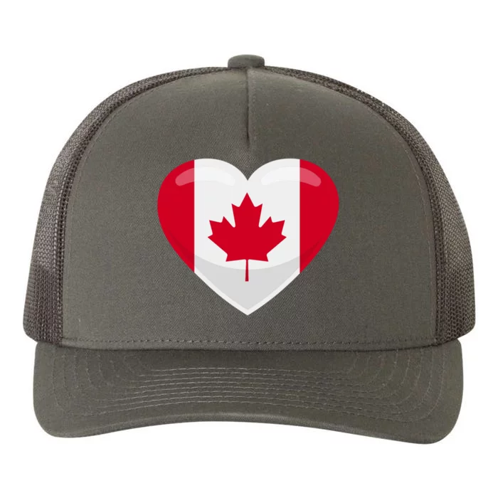 Canada Heart Flag Yupoong Adult 5-Panel Trucker Hat