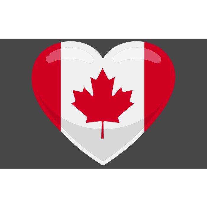 Canada Heart Flag Bumper Sticker