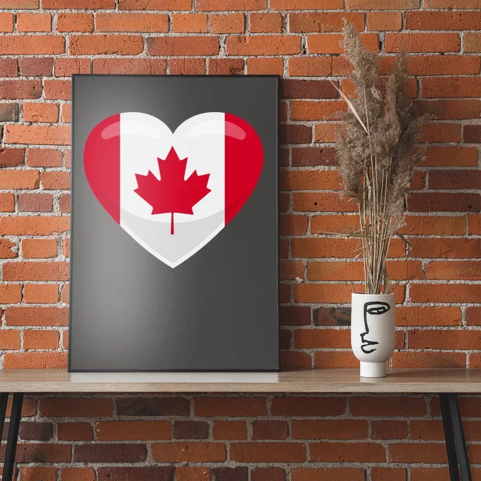 Canada Heart Flag Poster