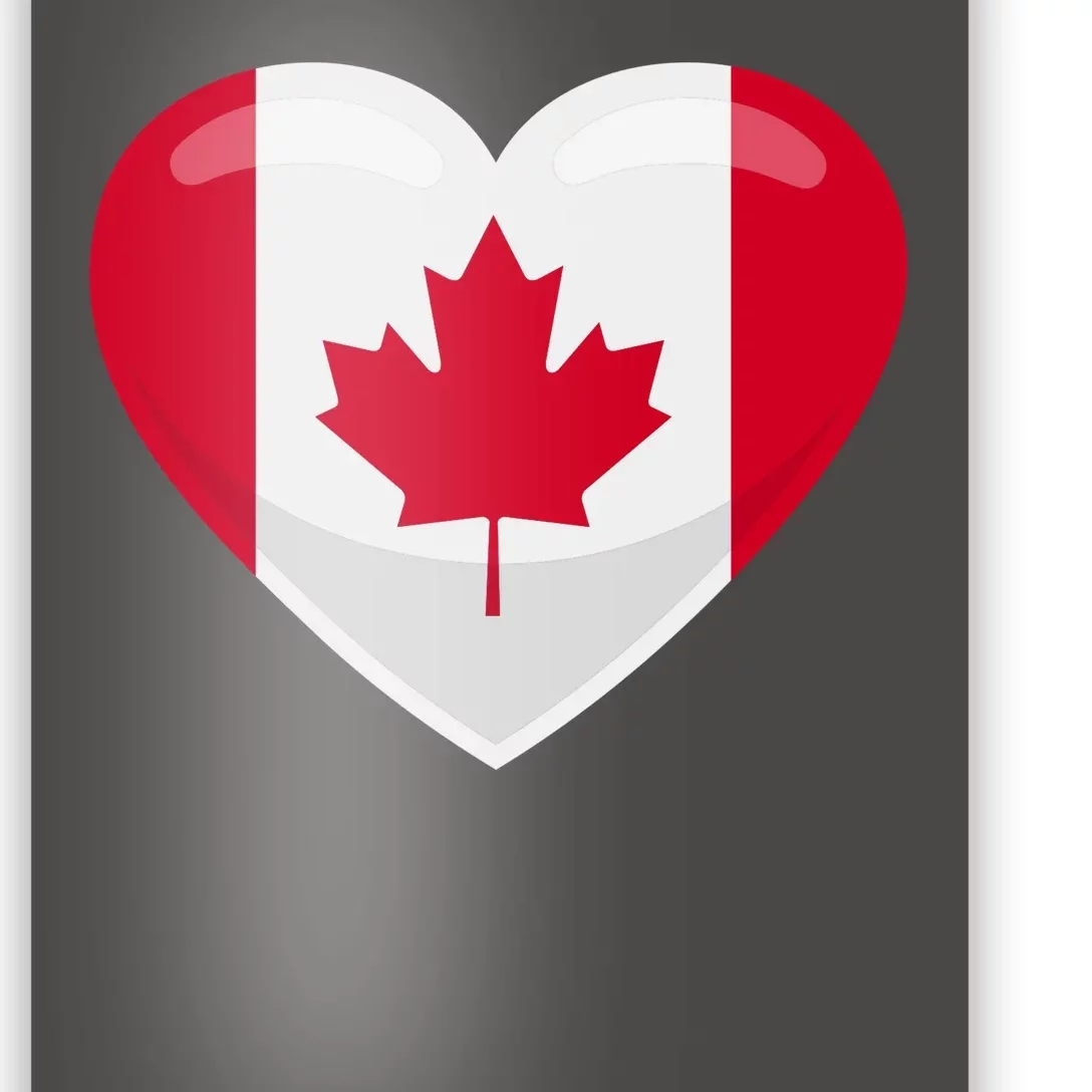 Canada Heart Flag Poster