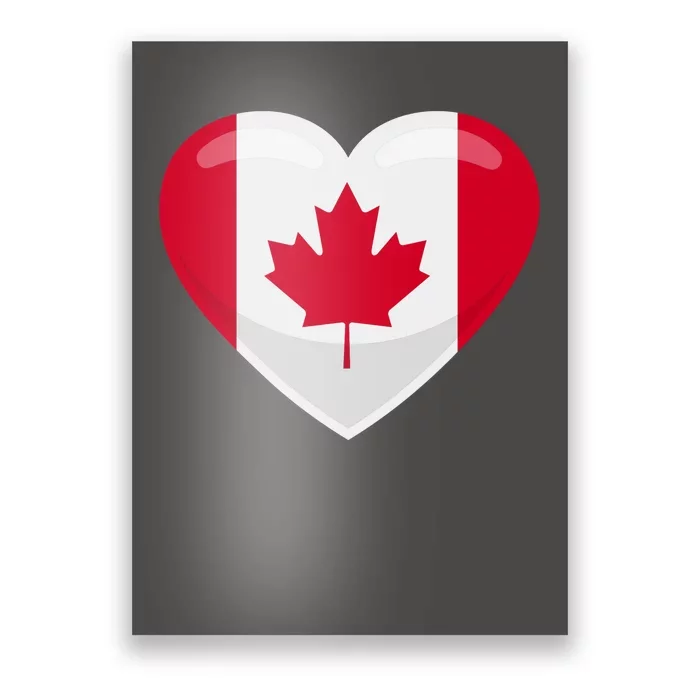 Canada Heart Flag Poster