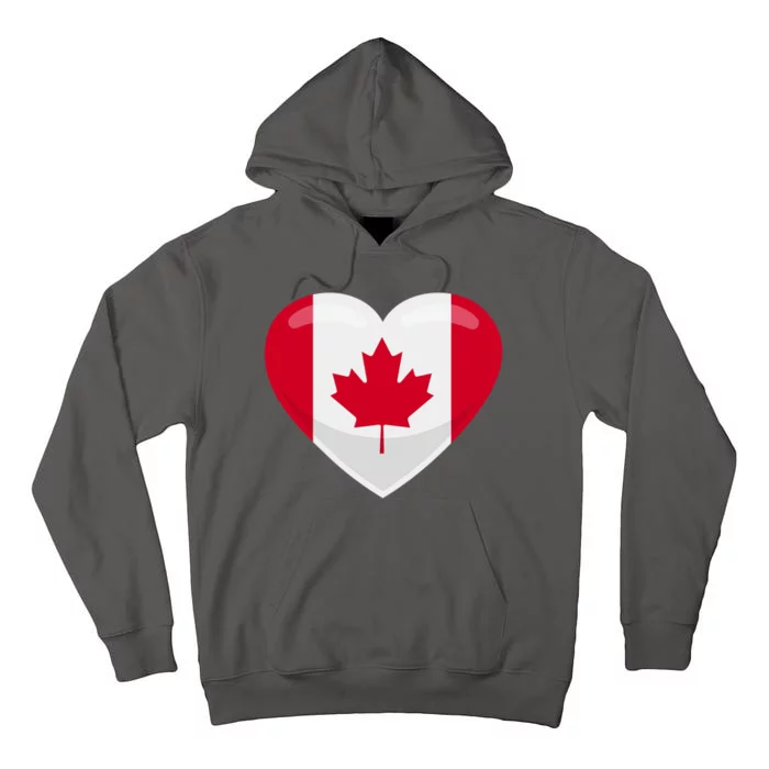 Canada Heart Flag Tall Hoodie