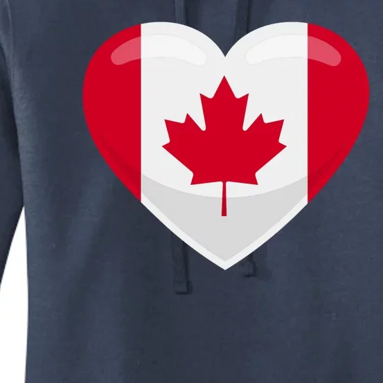 Canada Heart Flag Women's Pullover Hoodie