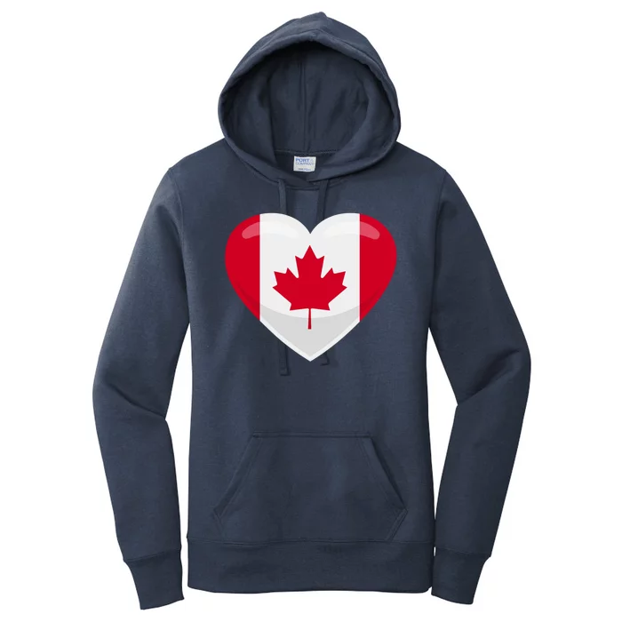 Canada Heart Flag Women's Pullover Hoodie