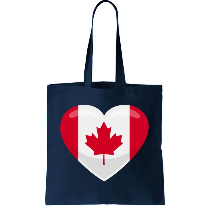 Canada Heart Flag Tote Bag