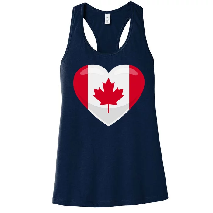 Canada Heart Flag Women's Racerback Tank