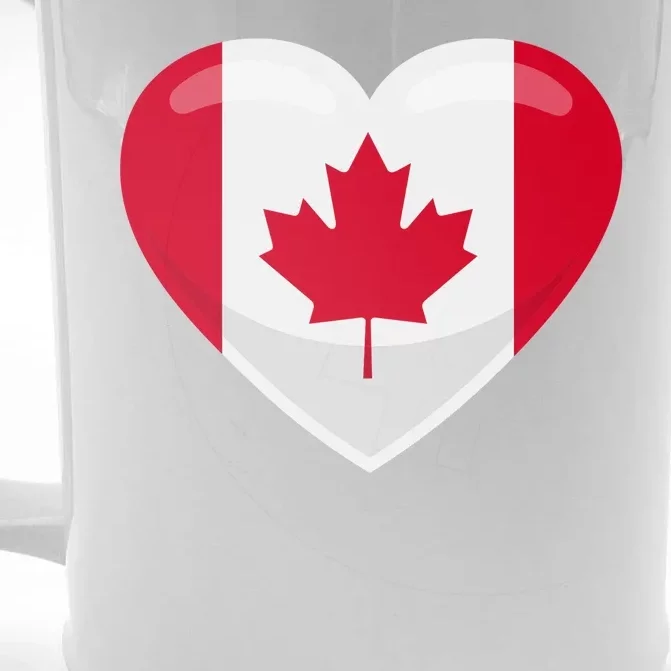 Canada Heart Flag Front & Back Beer Stein