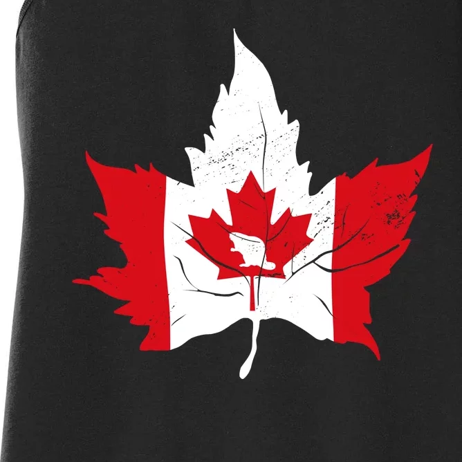 Canada Maple Leaf Flaf Women's Racerback Tank