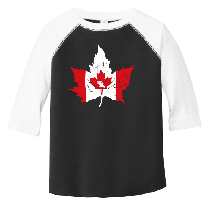 Canada Maple Leaf Flaf Toddler Fine Jersey T-Shirt