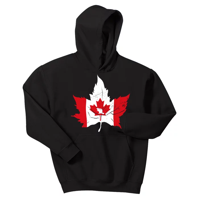 Canada Maple Leaf Flaf Kids Hoodie