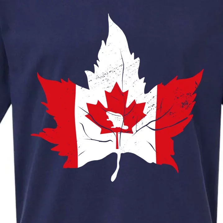 Canada Maple Leaf Flaf Sueded Cloud Jersey T-Shirt