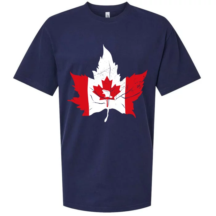 Canada Maple Leaf Flaf Sueded Cloud Jersey T-Shirt