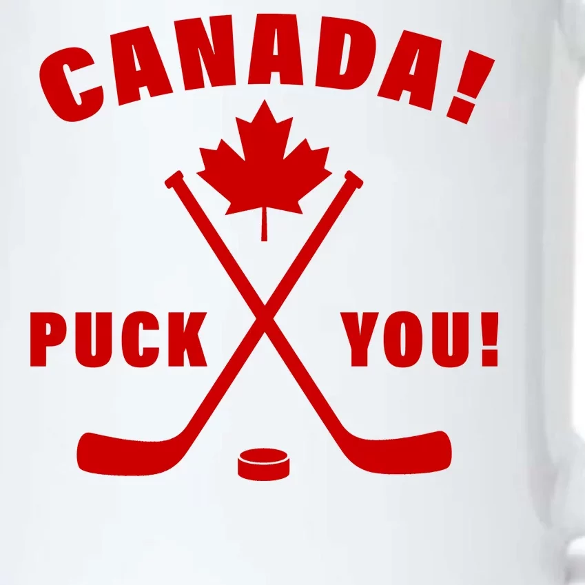 Canada Puck You Hockey Black Color Changing Mug