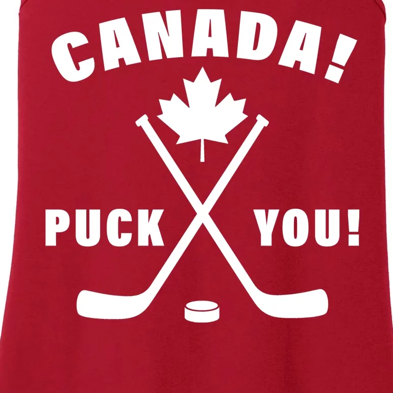 Canada Puck You Hockey Ladies Essential Tank