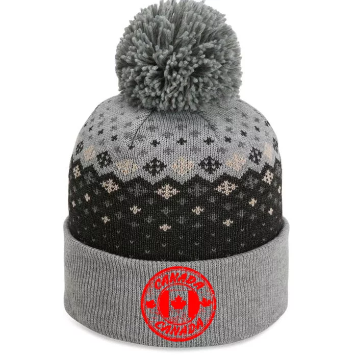 Canada Retro Circle The Baniff Cuffed Pom Beanie