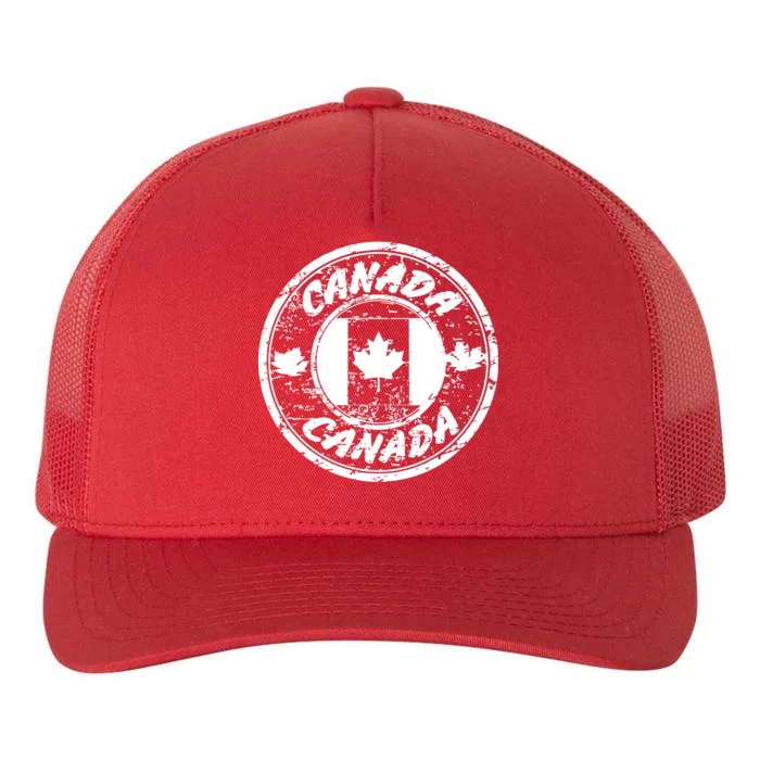 Canada Retro Circle Yupoong Adult 5-Panel Trucker Hat