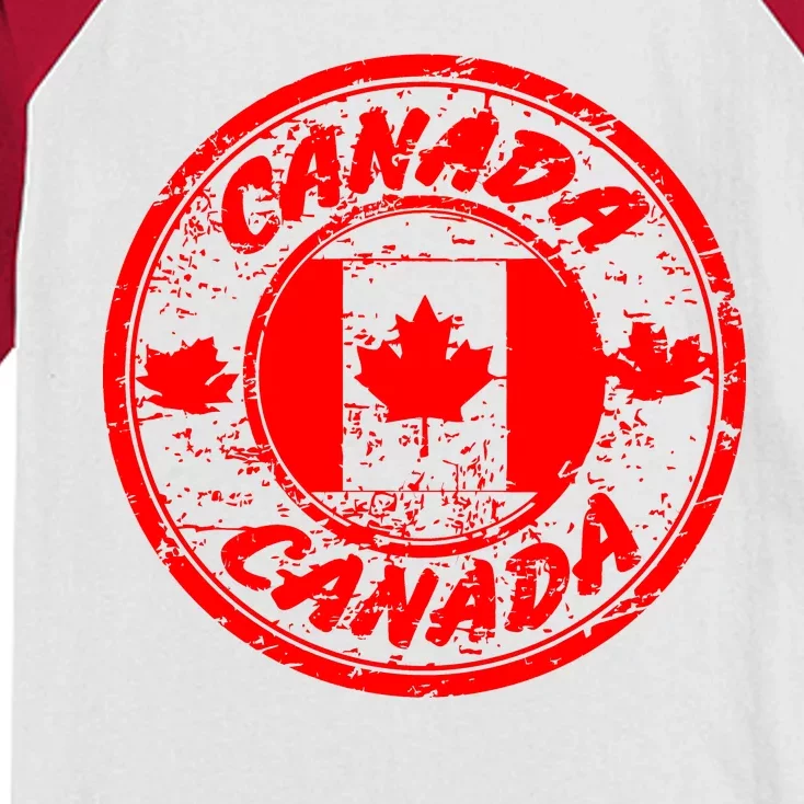 Canada Retro Circle Kids Colorblock Raglan Jersey