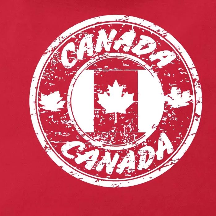 Canada Retro Circle Zip Tote Bag