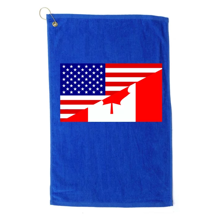 Canadian American USA Flag Platinum Collection Golf Towel