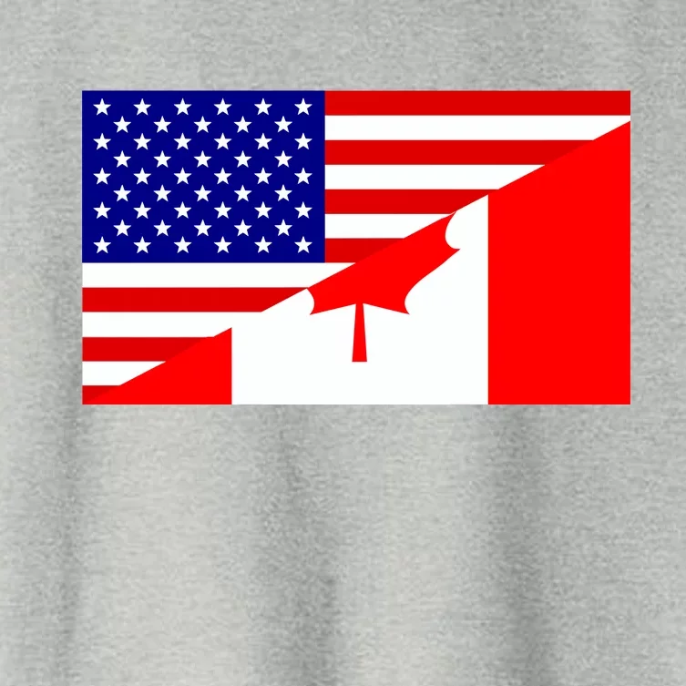 Canadian American USA Flag Women's Crop Top Tee