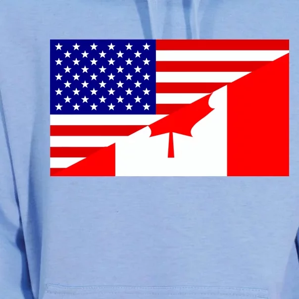 Canadian American USA Flag Unisex Surf Hoodie