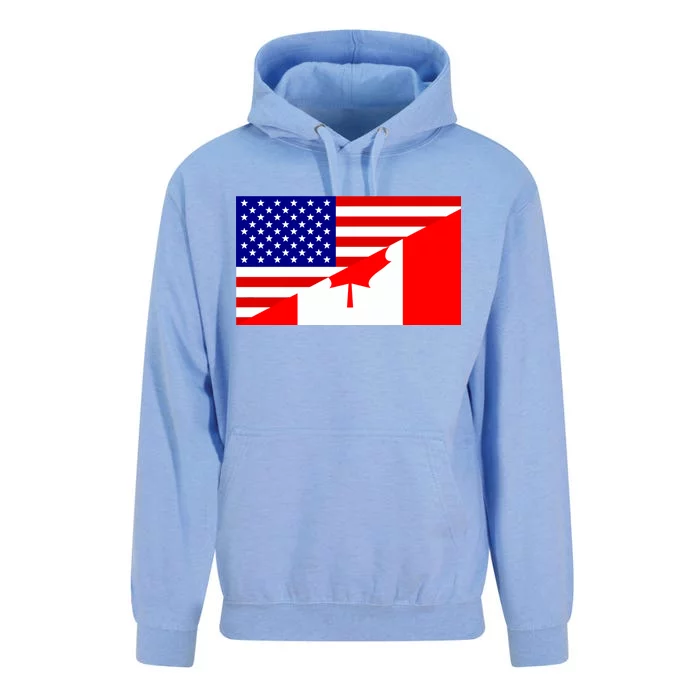 Canadian American USA Flag Unisex Surf Hoodie