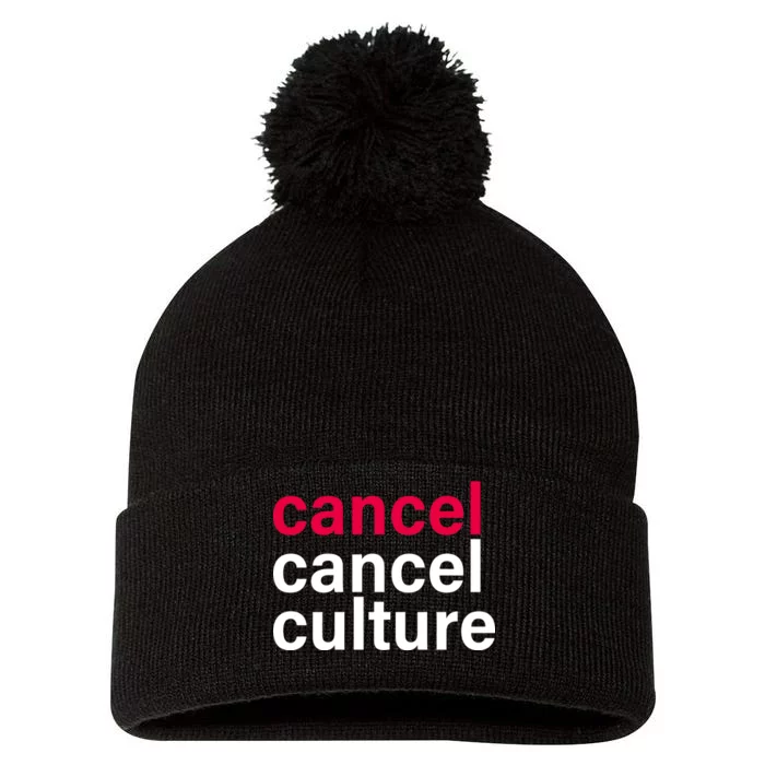 Cancel Cancel Culture Pom Pom 12in Knit Beanie