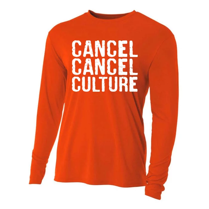 Cancel Cancel Culture Distressed Cooling Performance Long Sleeve Crew