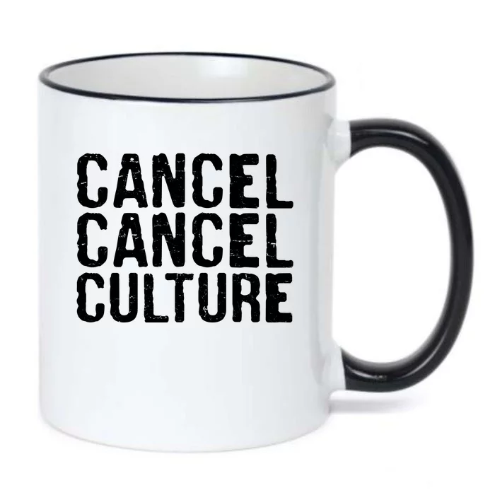 Cancel Cancel Culture Distressed Black Color Changing Mug