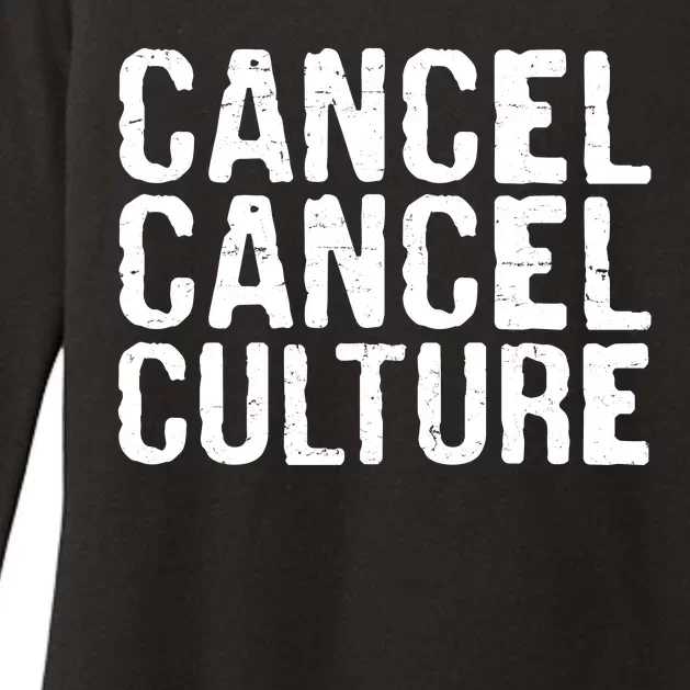 Cancel Cancel Culture Distressed Womens CVC Long Sleeve Shirt