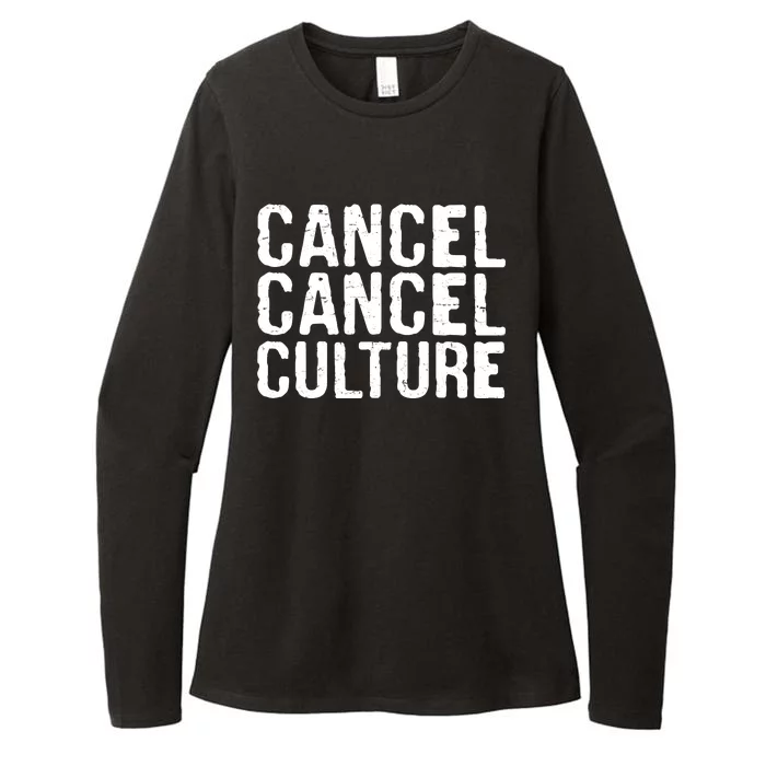 Cancel Cancel Culture Distressed Womens CVC Long Sleeve Shirt