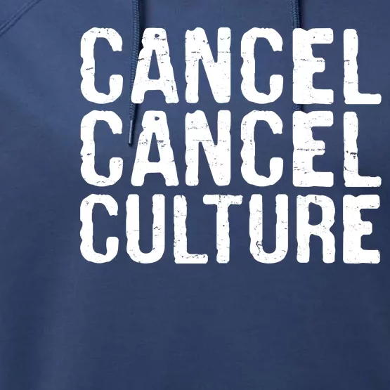 Cancel Cancel Culture Distressed Performance Fleece Hoodie