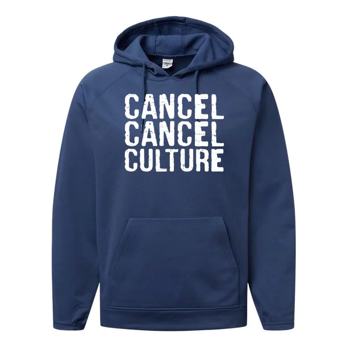 Cancel Cancel Culture Distressed Performance Fleece Hoodie