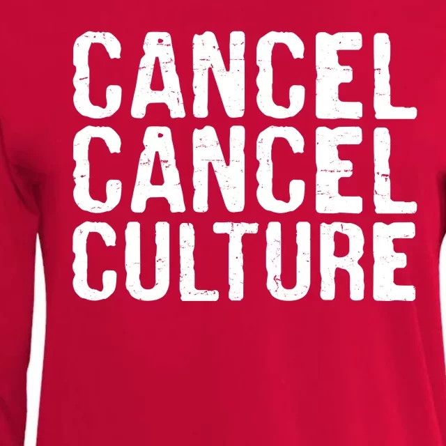 Cancel Cancel Culture Distressed Womens Cotton Relaxed Long Sleeve T-Shirt