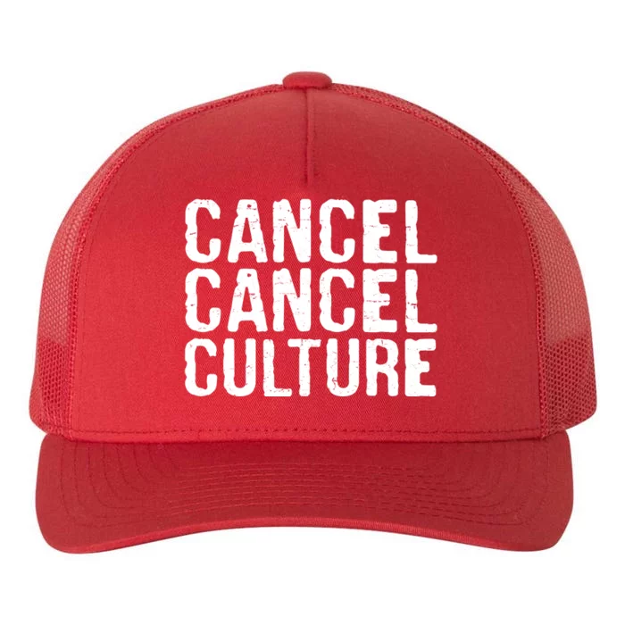 Cancel Cancel Culture Distressed Yupoong Adult 5-Panel Trucker Hat