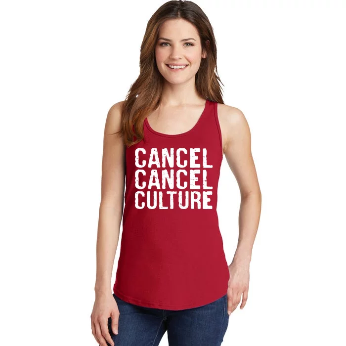 Cancel Cancel Culture Distressed Ladies Essential Tank