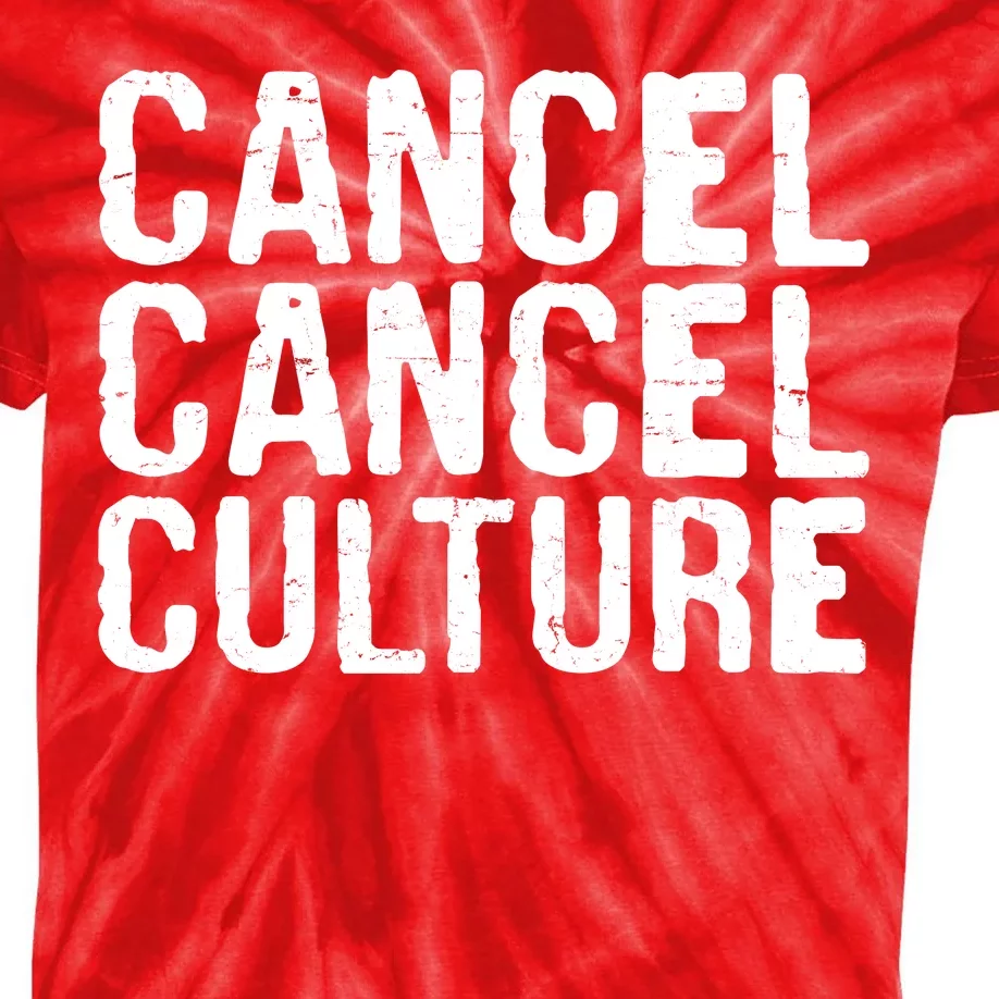 Cancel Cancel Culture Distressed Kids Tie-Dye T-Shirt