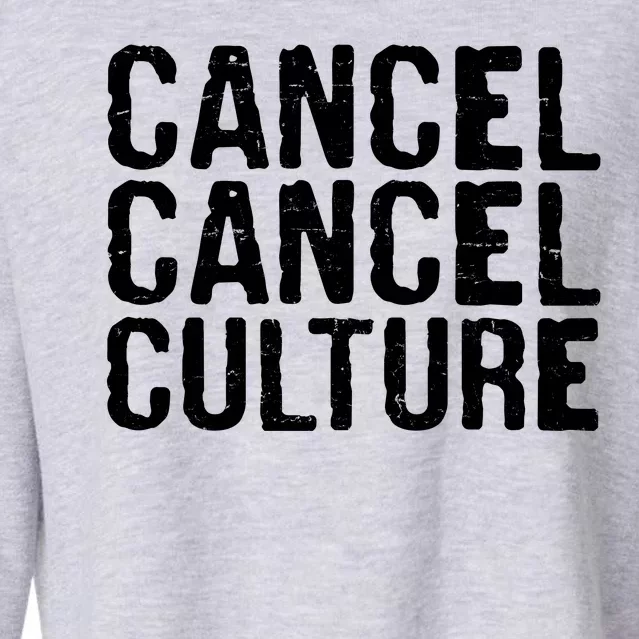 Cancel Cancel Culture Distressed Cropped Pullover Crew