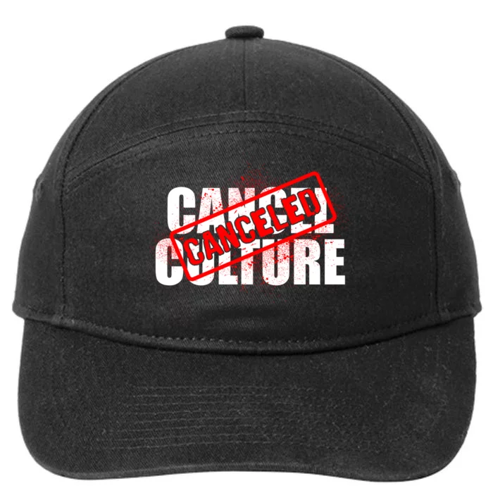 Cancel Culture Canceled Stamp 7-Panel Snapback Hat