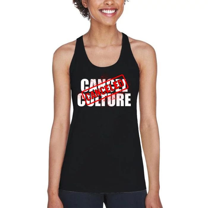 Cancel Culture Canceled Stamp Women's Racerback Tank