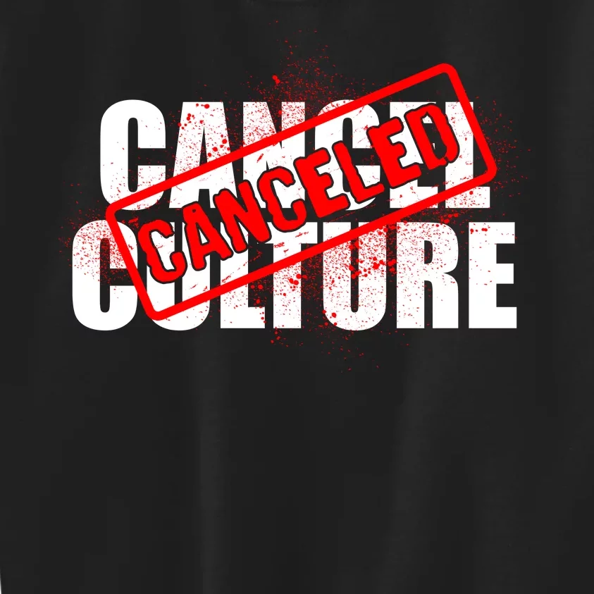 Cancel Culture Canceled Stamp Kids Sweatshirt