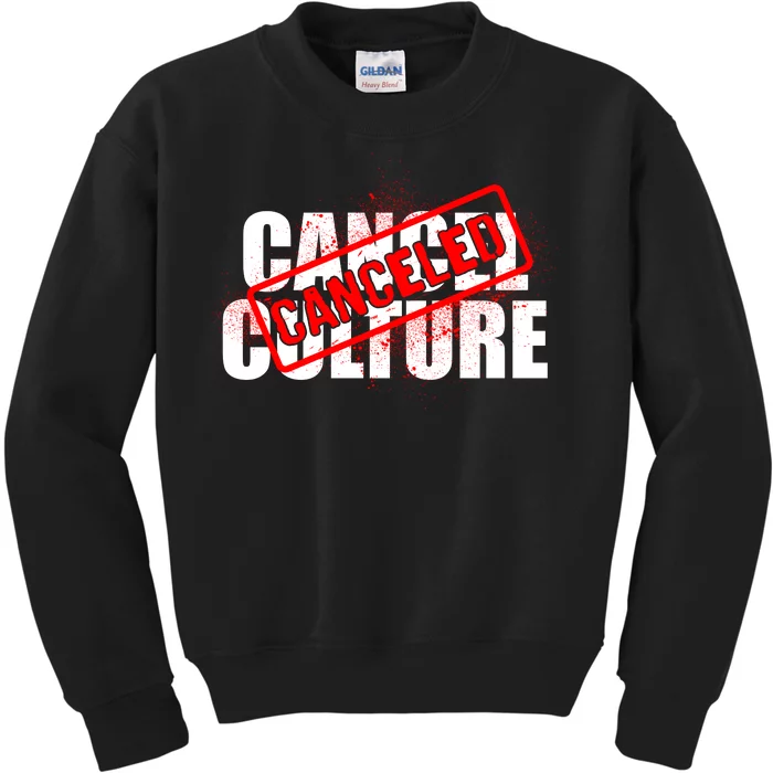 Cancel Culture Canceled Stamp Kids Sweatshirt