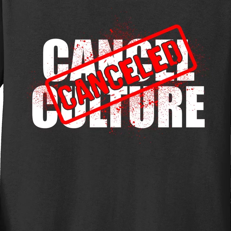 Cancel Culture Canceled Stamp Kids Long Sleeve Shirt