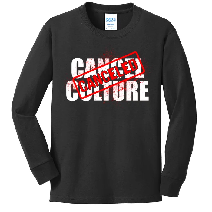 Cancel Culture Canceled Stamp Kids Long Sleeve Shirt