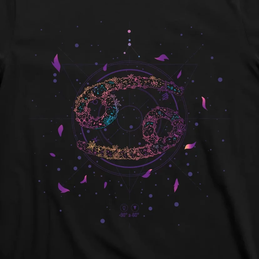 Cancer Floral Zodiac T-Shirt