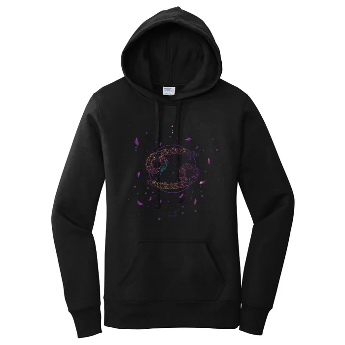 Cancer Floral Zodiac Women's Pullover Hoodie