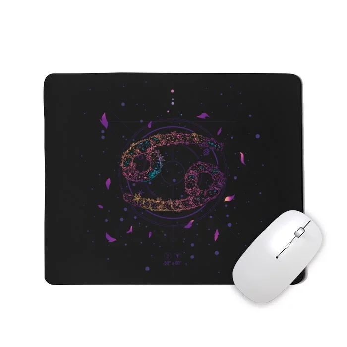 Cancer Floral Zodiac Mousepad