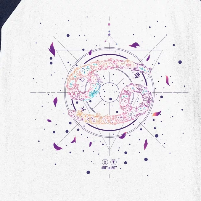 Cancer Floral Zodiac Baseball Sleeve Shirt